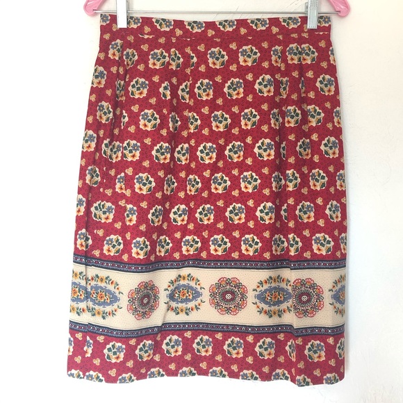 Vintage Dresses & Skirts - 4 for $25 Vintage Preppy Floral Wrap Style Skirt